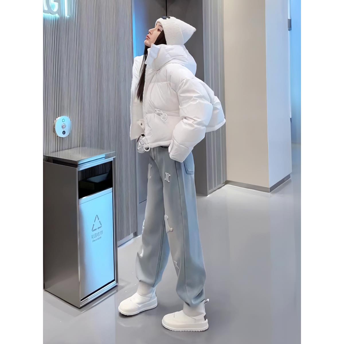 欧洲站时尚羽绒棉服2025冬季新款