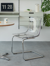 Стул 北欧风餐椅网红ins透明靠背椅子小户型家用简约现代餐厅单人座椅