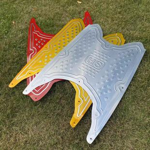 爱玛电动车小龟王铝合金脚垫踏板车新龟二代加长脚踏皮彩色铝踏板