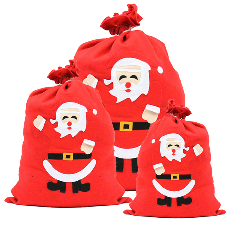 圣诞老人圣诞礼物袋大中小号