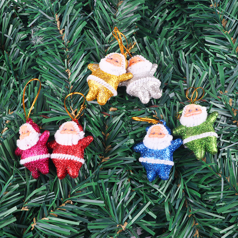 9元包邮经典圣诞金粉老人小挂饰