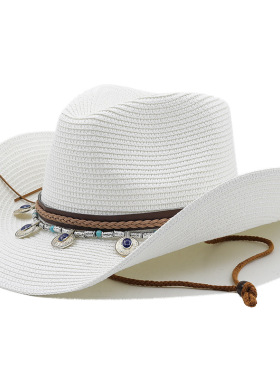 男女士户外西部牛仔帽海边防晒沙滩帽遮阳帽春夏季草帽Cowboy Hat