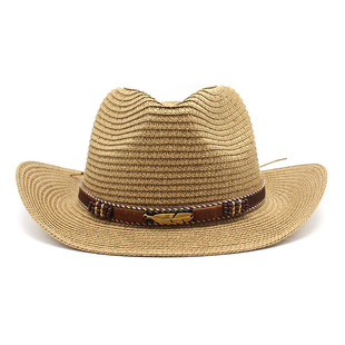 西部牛仔草帽礼帽男女士户外海边沙滩帽防晒狂野遮阳帽Cowboy Hat
