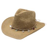 Bohemian cowboy Straw hats for men and women, summer western cowboy beach hats, sun protection straw hats thumbnail 7