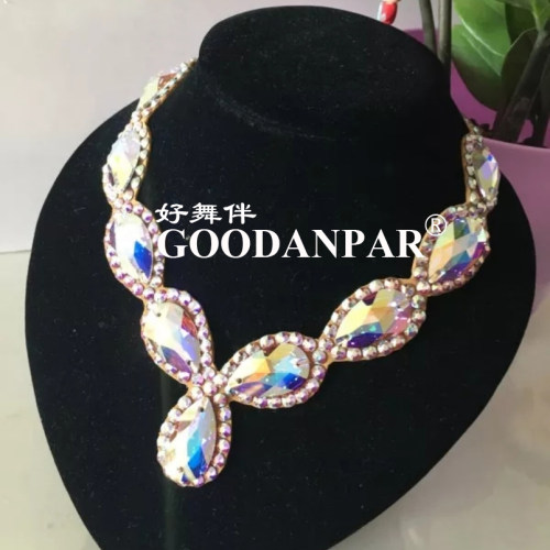 舞服摩登颈领圈脖饰 项链国标舞镶钻拉丁摩登配饰脖饰GOODANPAR