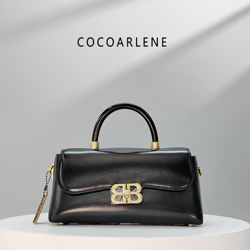 cocoarlene包包品牌正品油蜡小方包时尚百搭洋气网红手提斜挎包潮