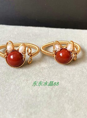 14k包金绕线红玛瑙圆珠