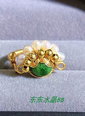 天然原创款14k包金刀马旦绕线