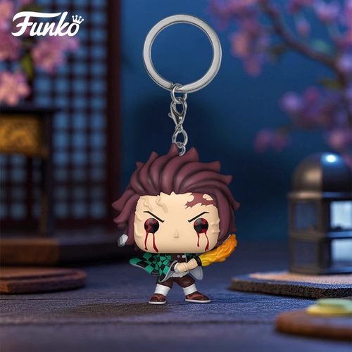 Funko POP鬼灭之刃炭治郎时透无一郎音柱钥匙链潮玩圣诞新年礼物