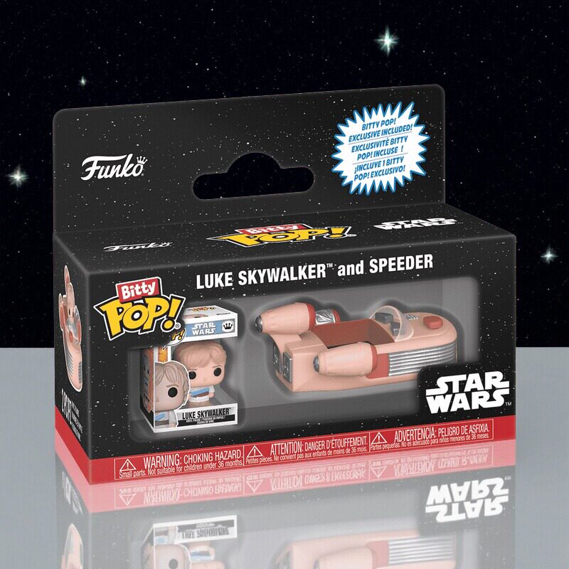 Funko bitty星球大战Star Wars星球大战陆行艇与卢克手办圣诞新年