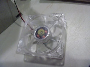蓝色 LED 蓝灯 8025 8CM 8厘米 透明框 静音 机箱 风扇 4PIN口
