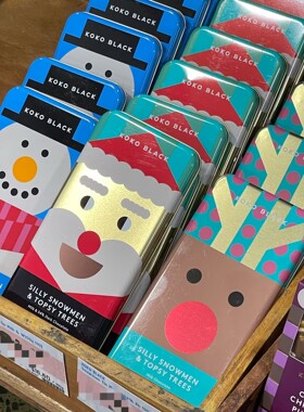 澳洲代购直邮 koko black 圣诞限定 雪人圣诞树巧克力铅笔盒 150g