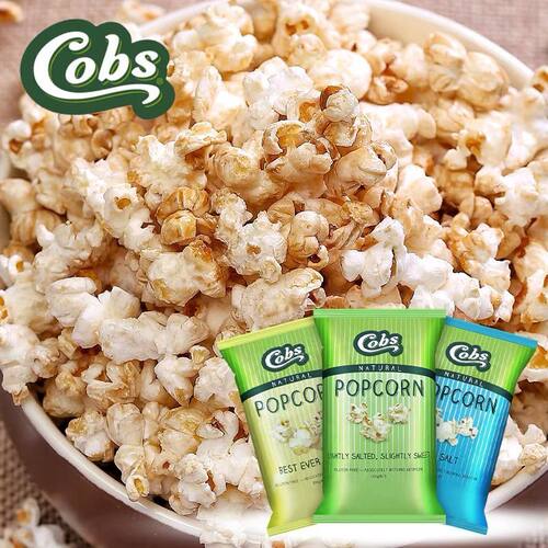 澳洲直邮 Cobs 酷波爆米花海盐味奶香油甜咸奶油味玉米粒 100g