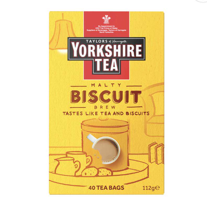 澳洲代购直邮Yorkshire Tea英国皇室御用英式饼干茶果酱奶茶 40包