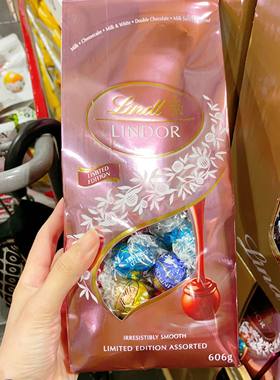 澳洲代购直邮lindt瑞士莲lindor节日限定混合口味巧克力礼袋 606g