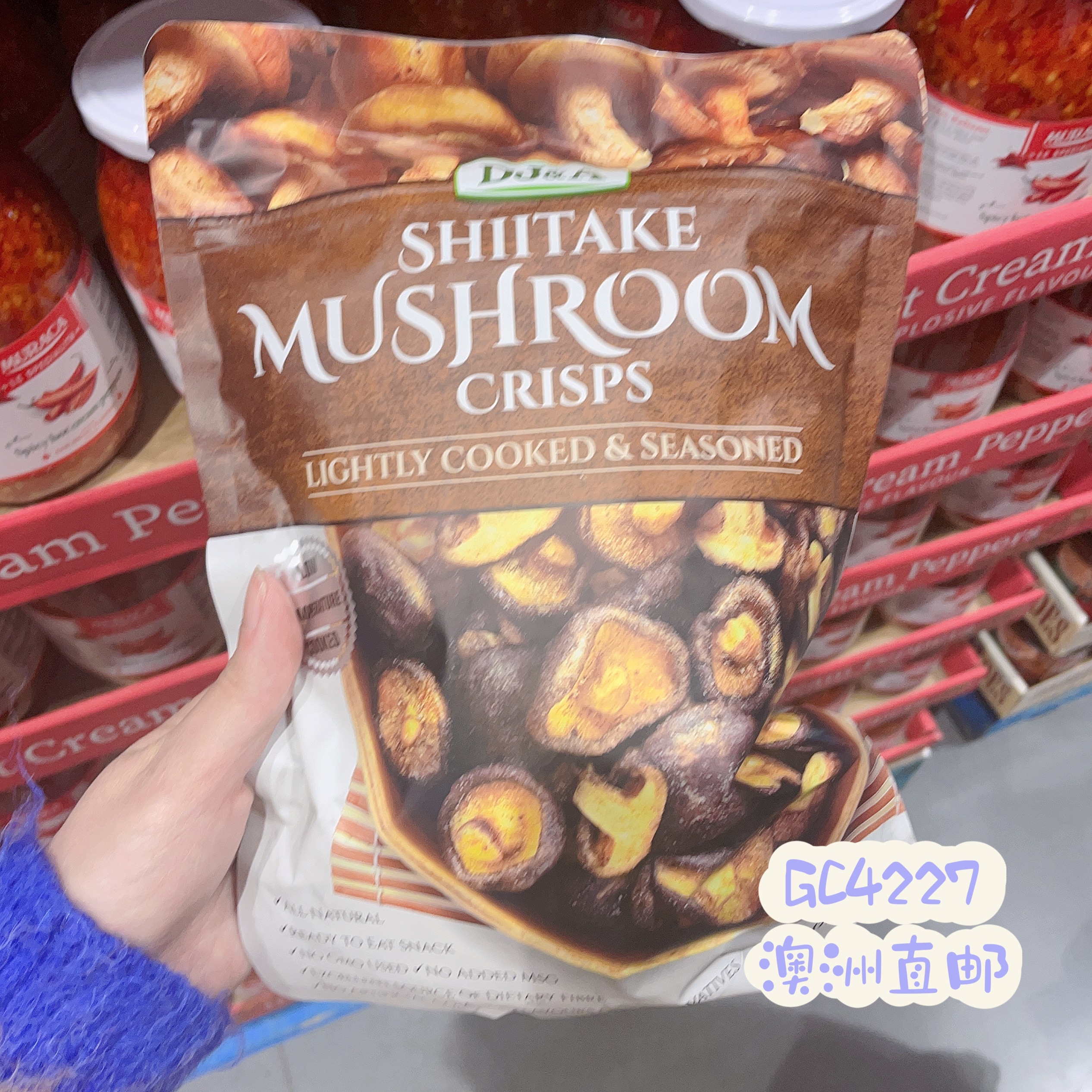 澳洲代购直邮 DJ&A Shiitake Mushroom低卡健康解嘴馋蘑菇干 225g