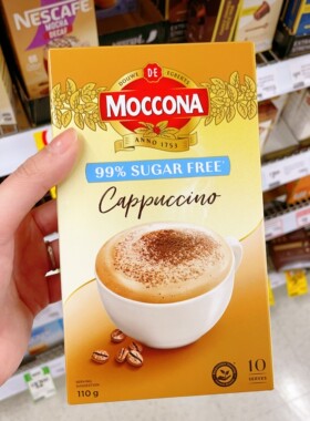 澳洲代购直邮Moccona Cafe顺滑口感细腻泡沫速溶咖啡拿铁卡布奇诺
