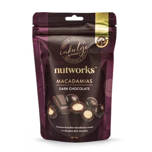 澳洲代购直邮 nutworks indulge 系列巧克力外衣混合坚果夏威夷果