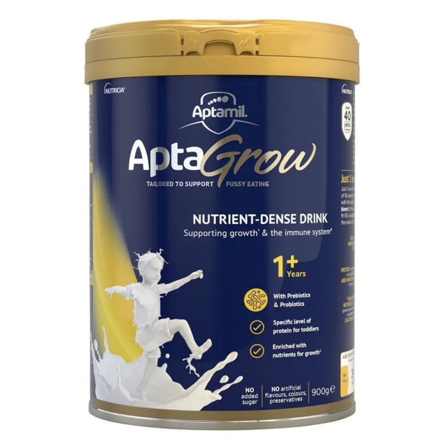 澳洲直邮 AptaGrow 不挑食 多益生元 生长发育儿童成长奶粉 900克