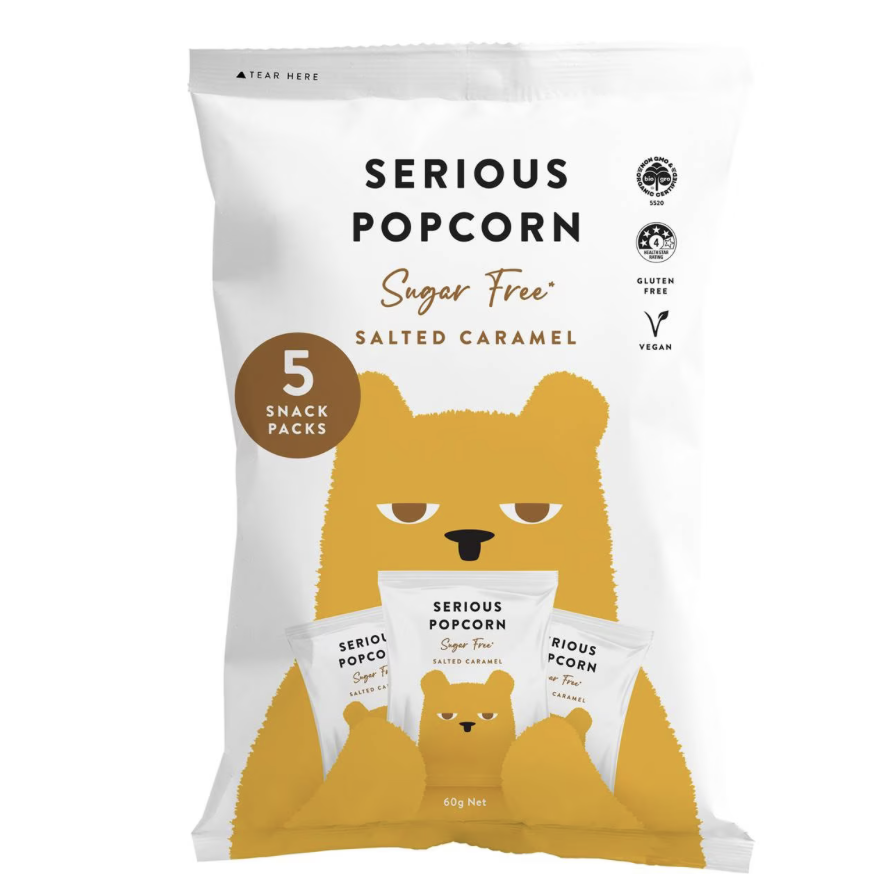 澳洲代购直邮Serious Popcorn Sugar Free无糖有机无麸爆米花 60g