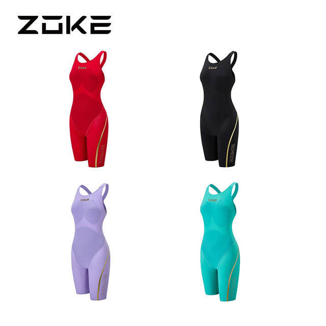 【fina认证】洲克成人素色竞速泳衣五分裤连体泳衣专业竞技泳衣女