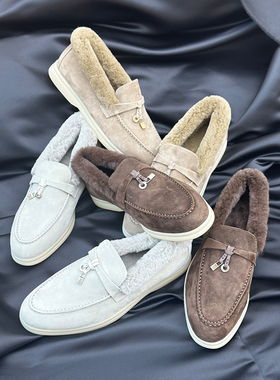 TRACYCHU奶茶色/棕色/灰色老钱风翻毛羊皮兔毛内里保暖短靴冬季款