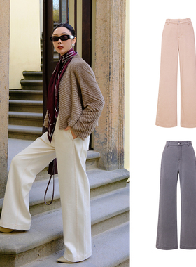 TRACYCHU多色二代牛仔裤时尚气质百搭休闲裤老钱风松弛感冬季新品