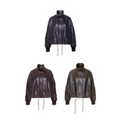 绿色冬季 紫色 皮夹克 CHU英国小baby羊皮miu风复古做旧棕色 TRACY