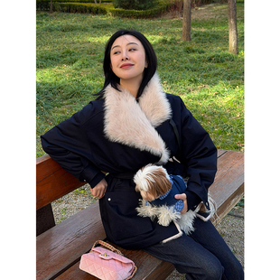 TRACY CHU高定系列意大利BESTE华达呢拼意大利托卡派克鹅绒服冬款