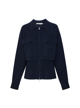 TRACY CHU LP原绒CASHMERE法式浪漫黑色新知识女性超细山羊绒夹克