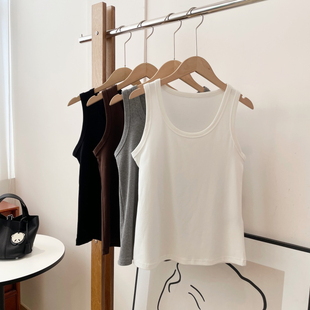 【王小姐】25春夏 面料高端细腻 弹力打底纯色背心女简约工字背心
