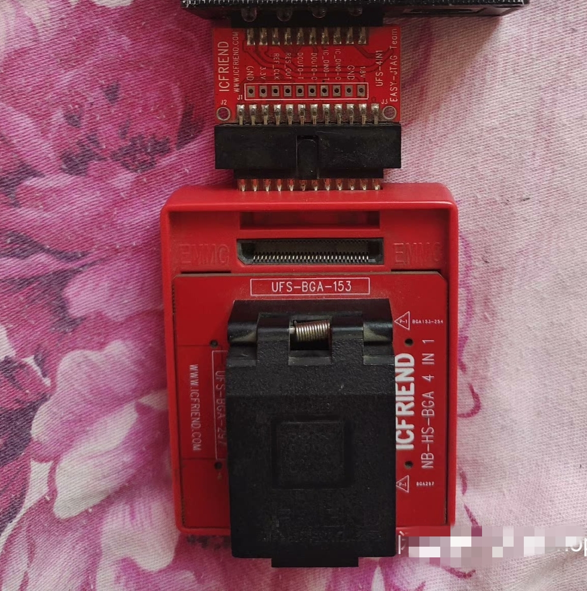 Easy jtag plus转接小板isp飞线带加密IC字库座UFS254,153,297等