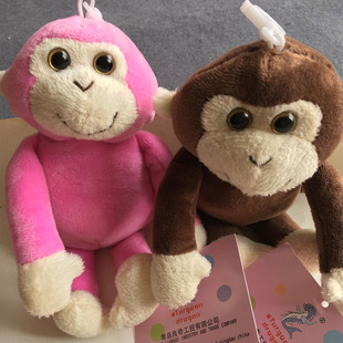 毛绒小猴子玩偶摆件手机钥匙环挂件夹机布娃娃装饰品公仔儿童玩具