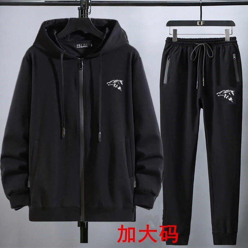 超大号男胖子卫衣长裤套装350斤