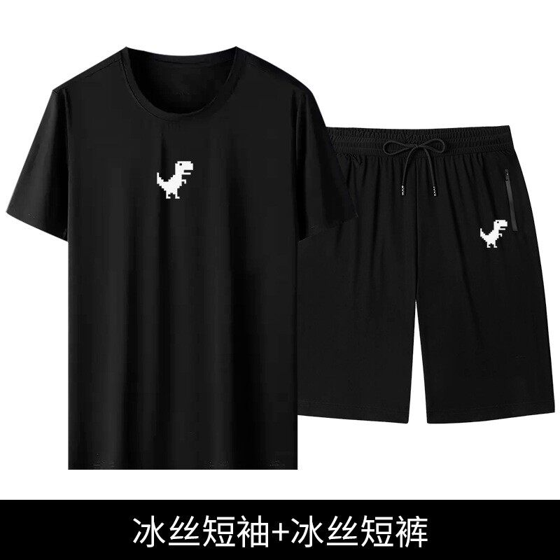 特大码胖肥佬冰丝短裤T恤胸围200