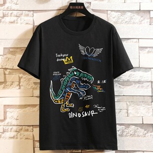 T恤胖子圆领半袖 短袖 宽松肥佬170胸体恤 夏季 超大400斤加肥加大码