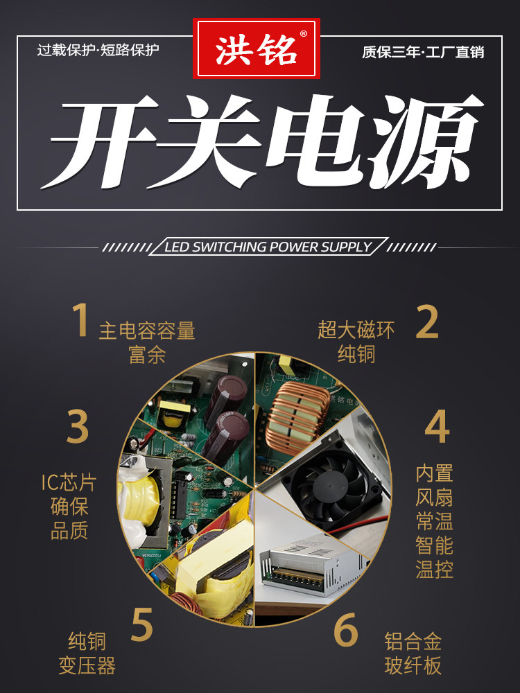 220V 12V24V 스위칭 전원 공급 장치 5V5A10A15A20A30A48V DC LED 모니터링 조명 [변압기 포함]