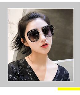 应采儿同款墨镜唐嫣女明星方框圆脸个性大框多边形偏光太阳镜