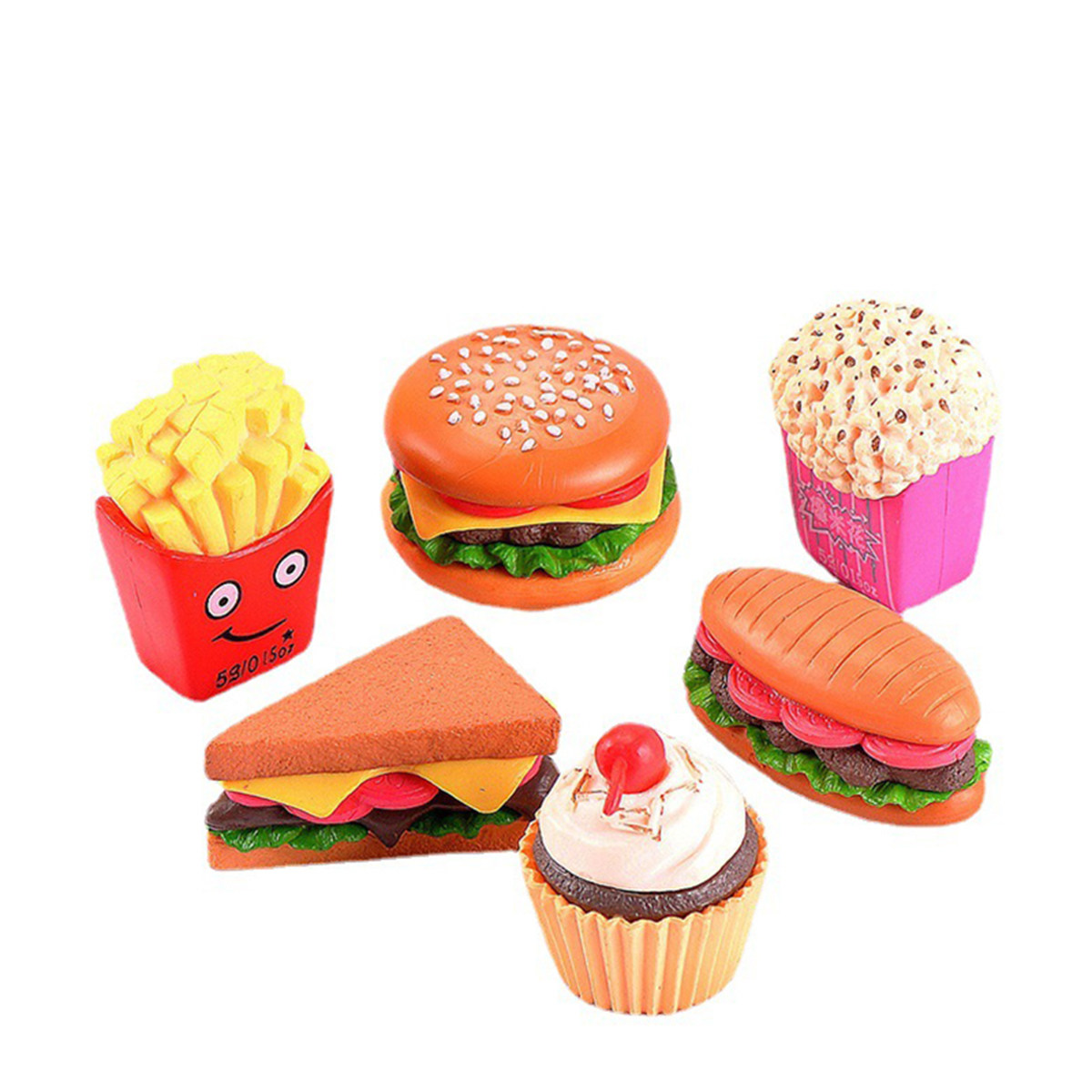 仿真甜点汉堡薯条爆米花摆件孩子玩具生日礼物创意烘焙蛋糕装饰品