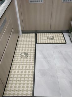仿猪皮吸水地垫50-180-1块吸水无痕好搭理绿格子花