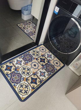 蓝波斯仿猪皮吸水地垫全新