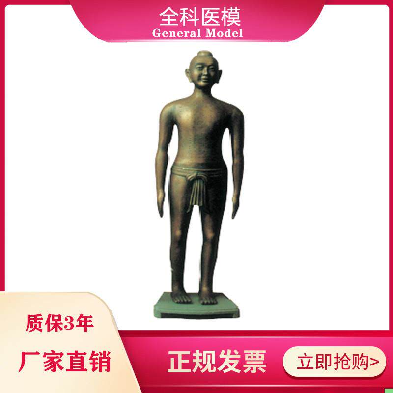 中医学用仿古针灸铜人166CM全身展览针灸铜像人体模型