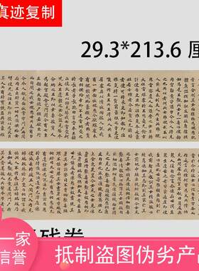 敦煌写经贤愚因缘经残卷波斯R匿王女金刚品第八字帖长卷复制品