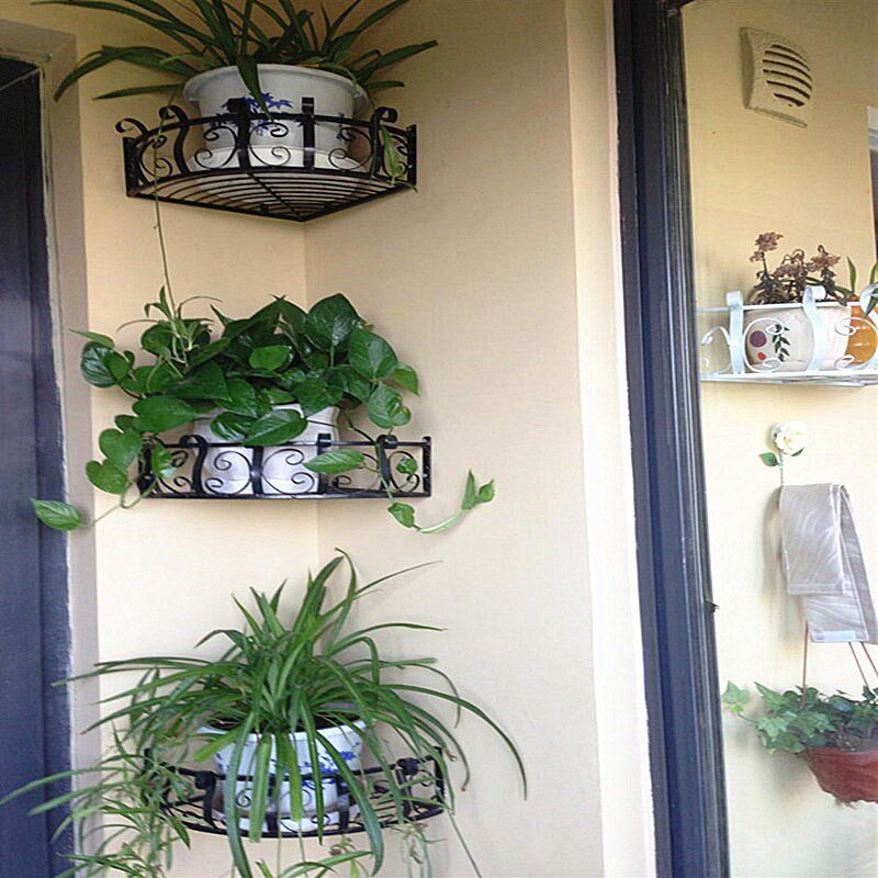 Iron art Flower trellis balcony Corner Shelves Balcony spider frame Wall hanging Corner triangle Flower pot Shelfin the Residential furniture , Shelf , Flower/Spend a few  category - from Buy2taobao.com to provide professional Taobao agent buy service