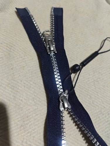YKK5号树脂藏青双头拉链羽绒服拉链开口夹克外套冲锋衣长拉链带锁