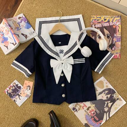 佑子酱原创正版【小绀兰】日系水手服套装女JK制服可爱甜美学院风