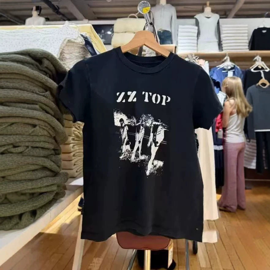 小海鸥ZZTOP黑色修身短袖