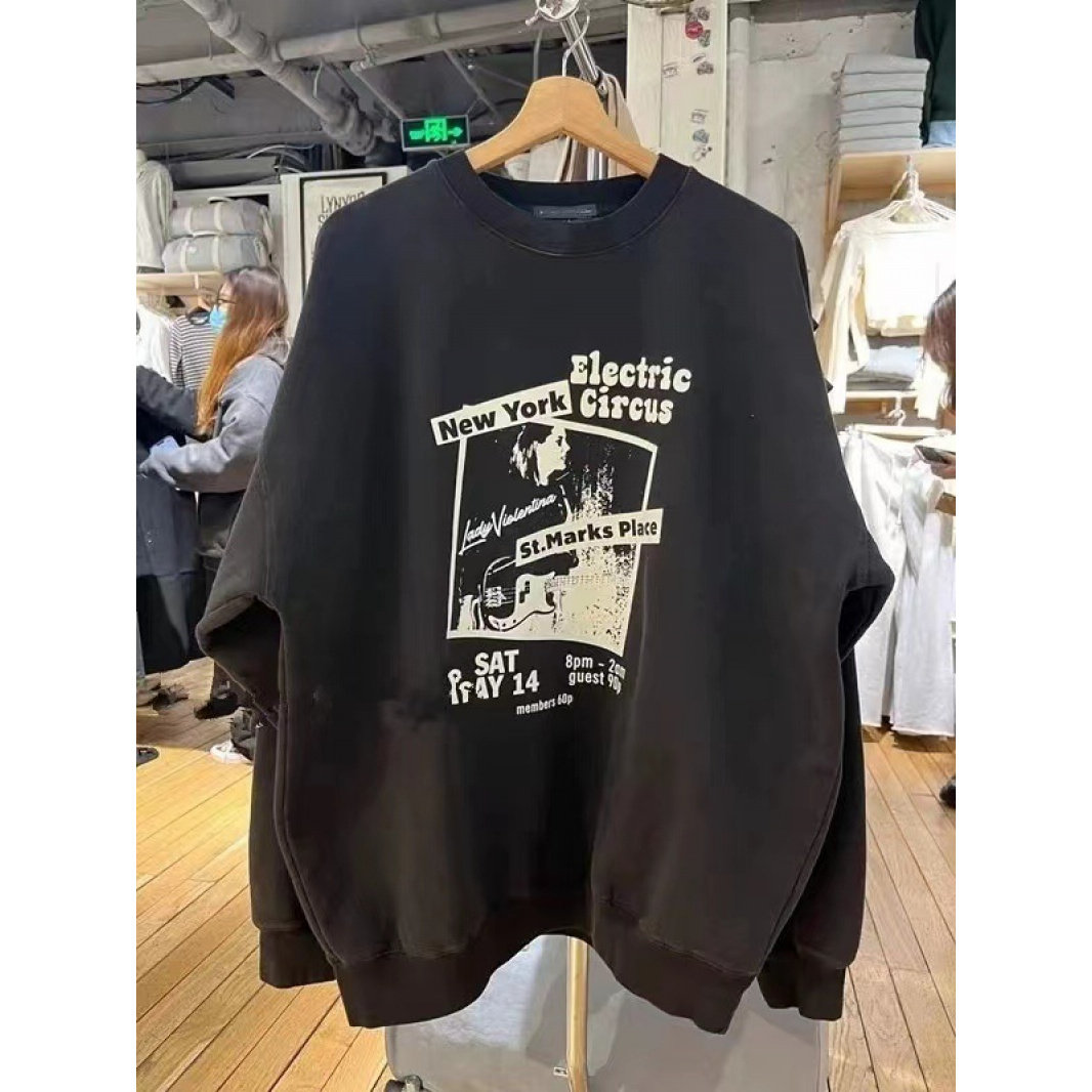 小海鸥美式复古摇滚卫衣