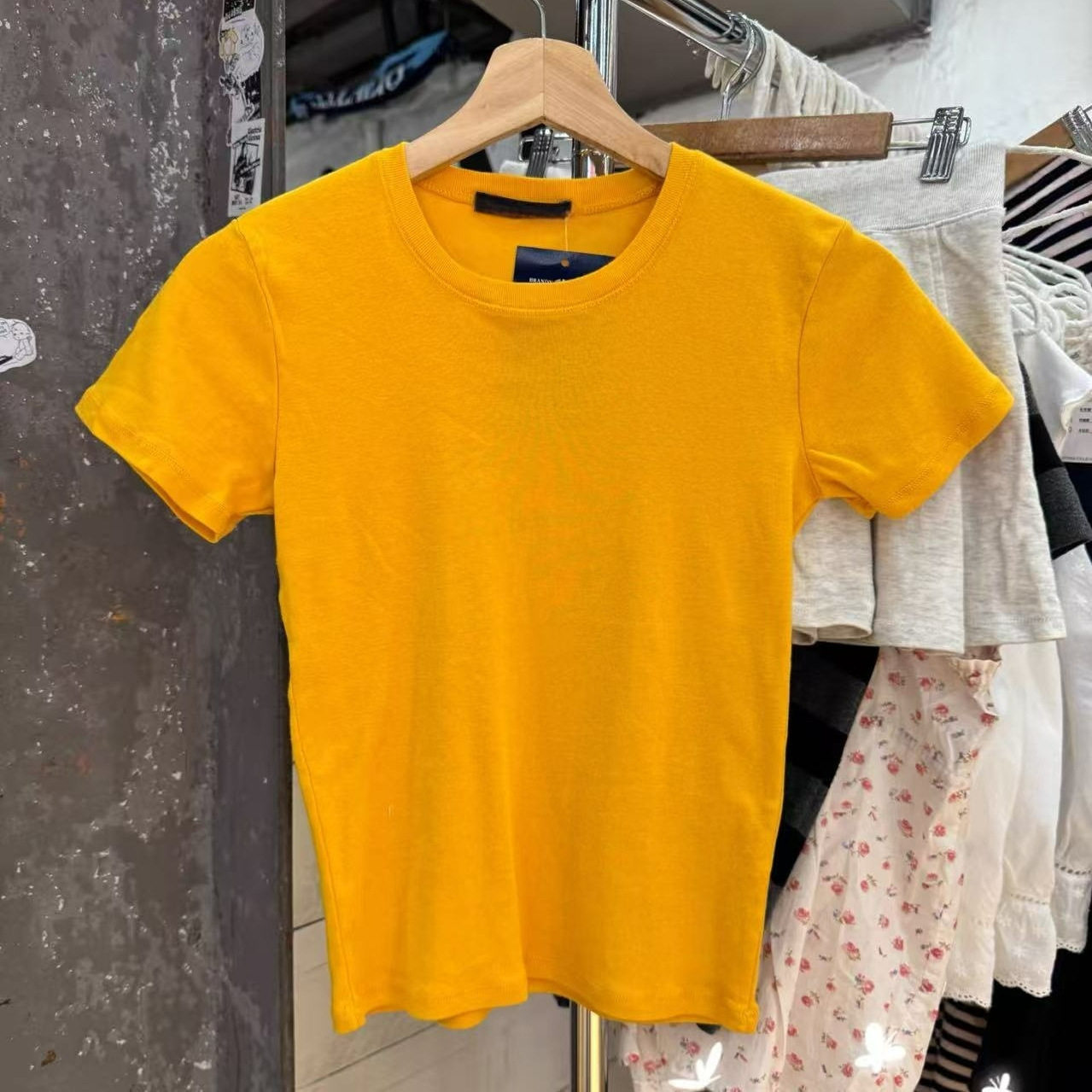 小海鸥黄色修身短袖62