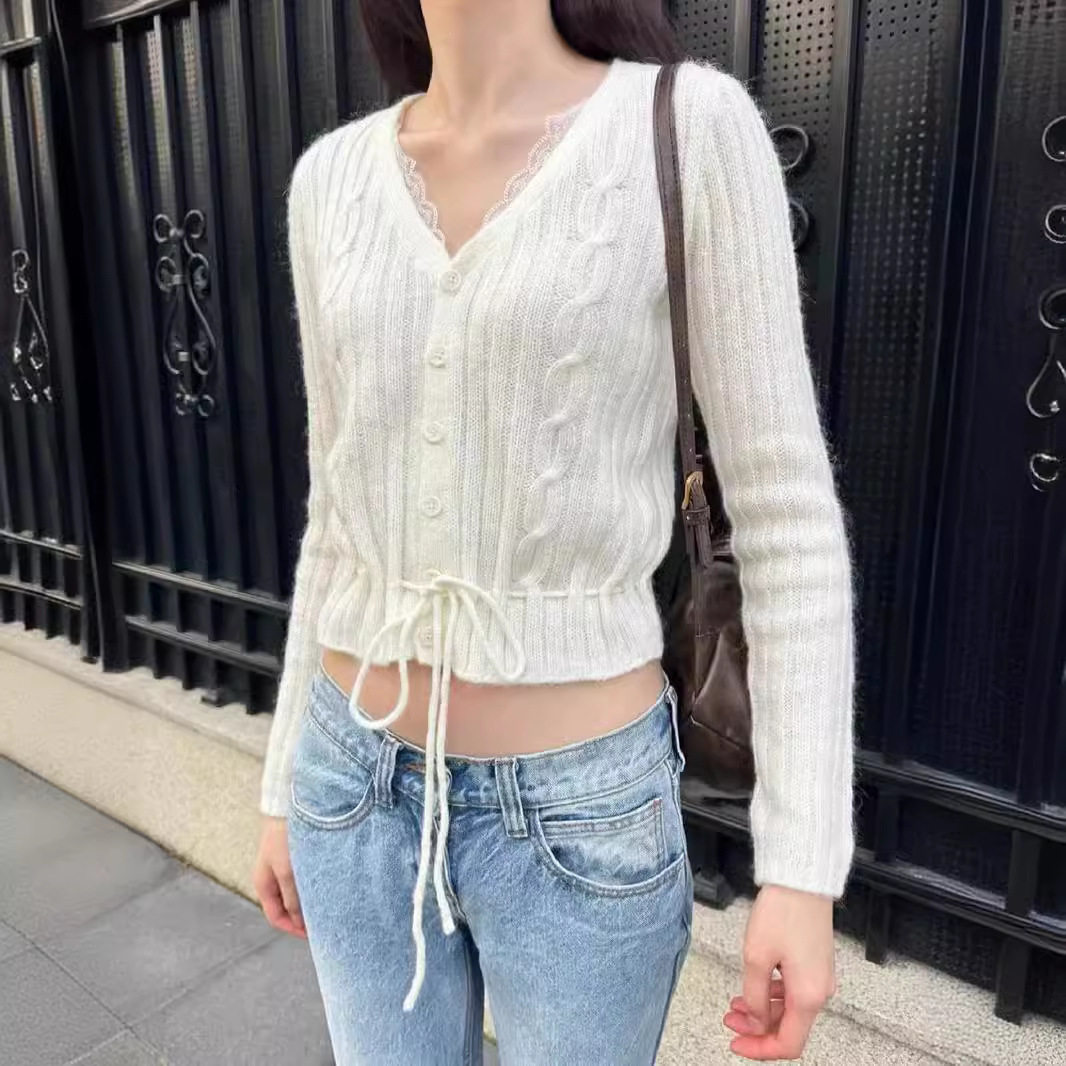 小海鸥秋冬软糯针织收腰开衫